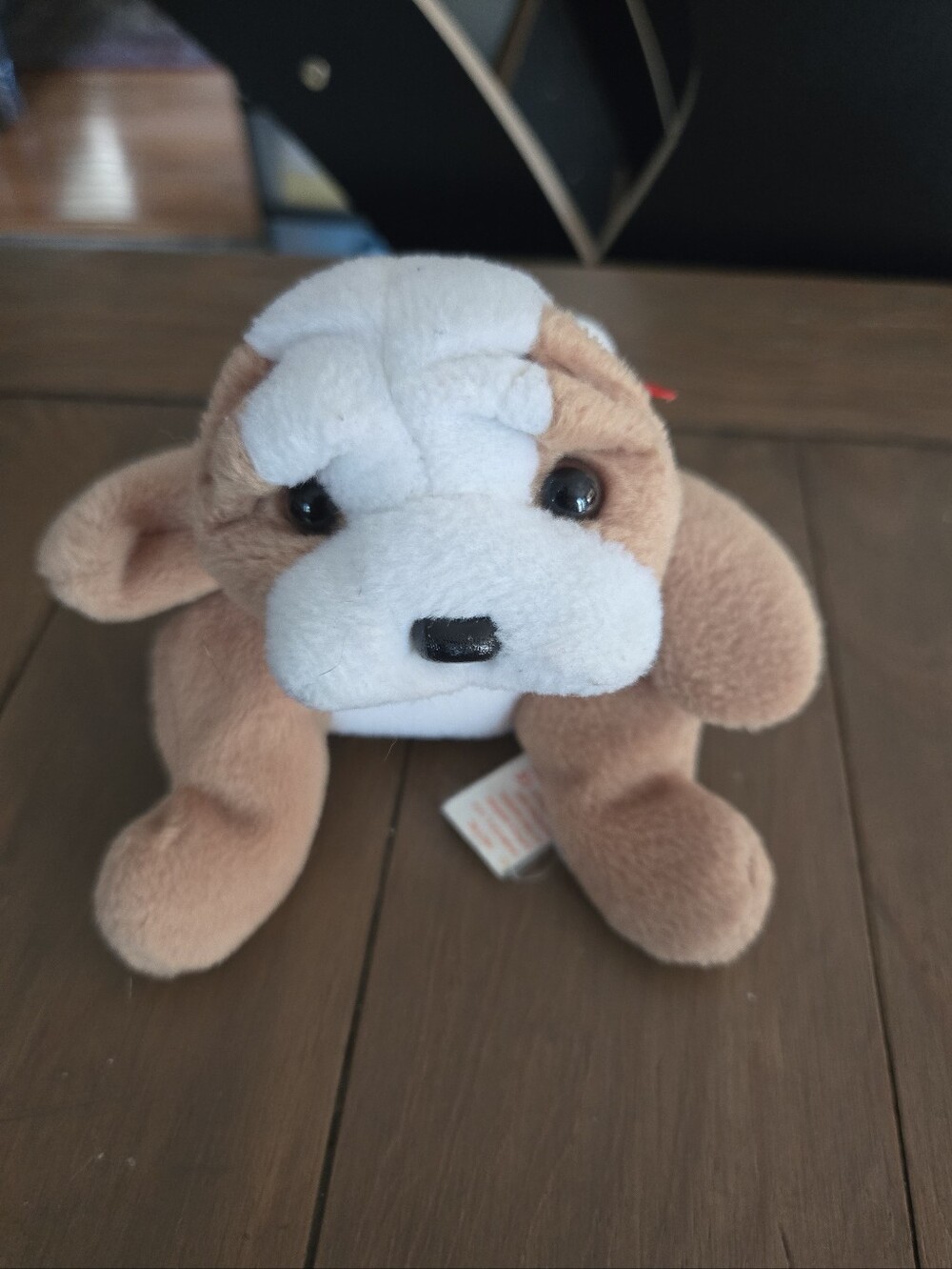 Vintage Ty Beanie Baby Wrinkles The Bull Dog 1996 Stuffed Animal